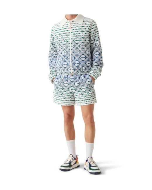 Casablanca Blue 'Stripe' Bermuda Shorts for men