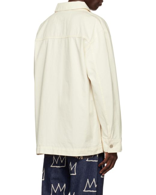 Etudes Studio White Études Studio Logo Patch Shirt Jacket for men