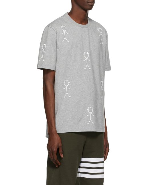 Thom Browne White Mr. Thom Logo-Print T-Shirt for men
