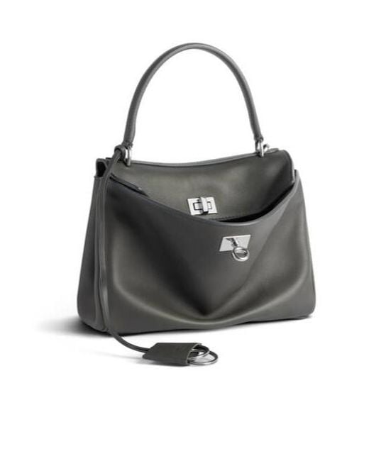 Balenciaga Black Twist-Lock Top Handle Bag