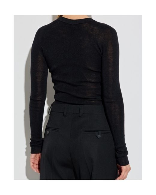 Versace Blue Long Sleeve Tops