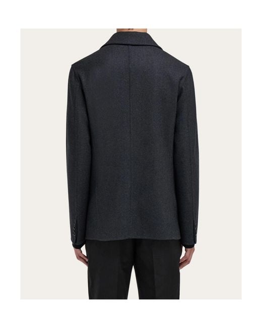 Ferragamo Blue Single Breasted Blazer for men