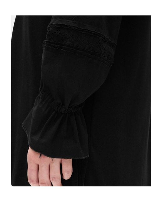 Ann Demeulemeester Black Lucina Panelled T-Shirt Mini Dress