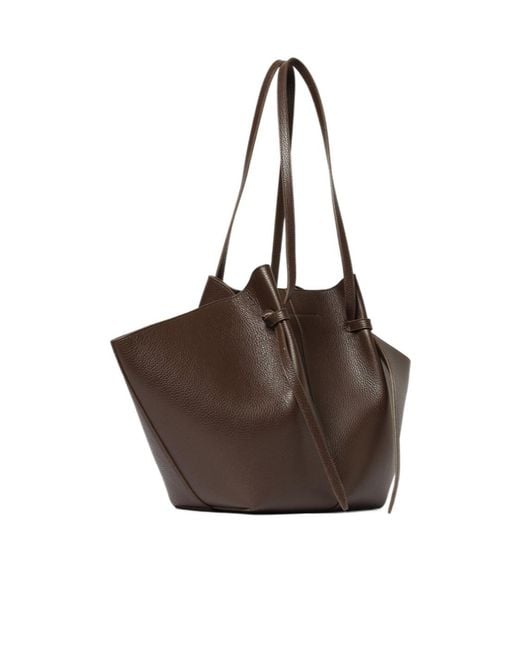 Yuzefi Brown Top-Handle Shoulder Bag