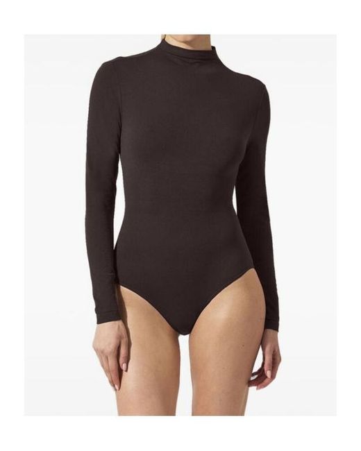 Wolford Black Skin Contour High-Neck Bodysuit