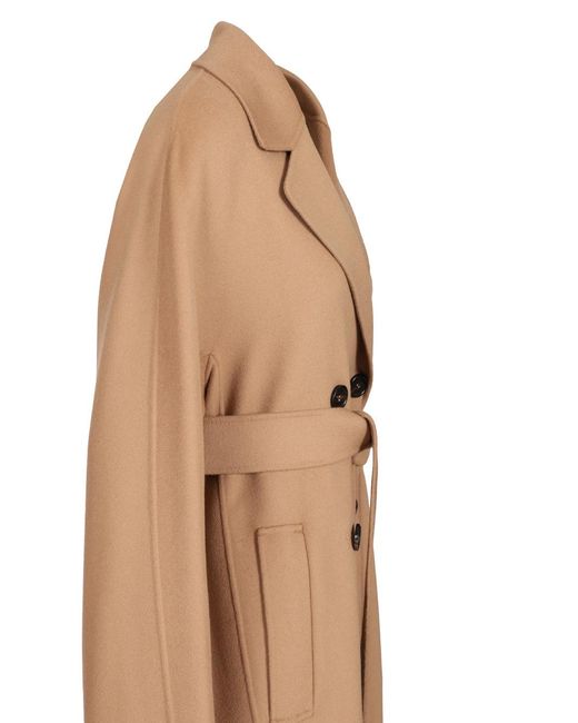 Max Mara Natural 'S Paul Double-Breasted Belted Coat