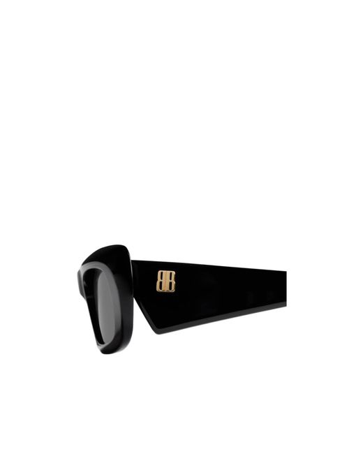 Balenciaga White Eyewear Diva Rectangle Frame Sunglasses