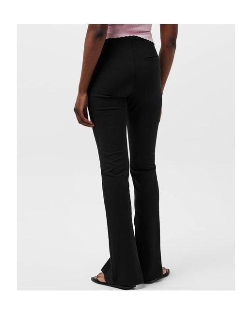 Ambush Black Slit-Detail Tailored Trousers
