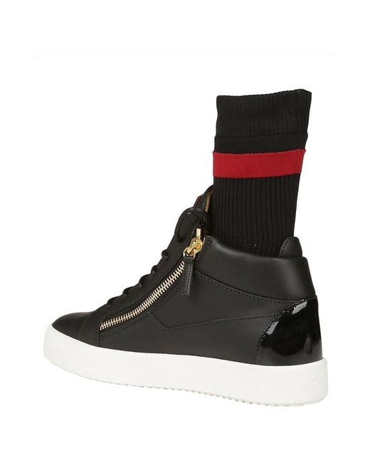 Giuseppe Zanotti Black Lace-Up Casual Sneakers for men