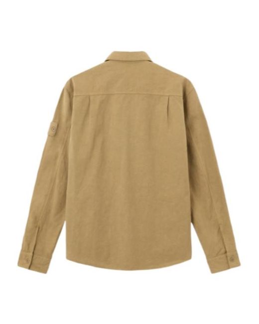 Stone Island Natural Logo Patch Overshirt for men