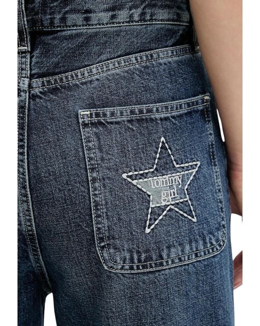Tommy Hilfiger Blue Tommy Girl Low Rise Relaxed Straight Leg Jeans