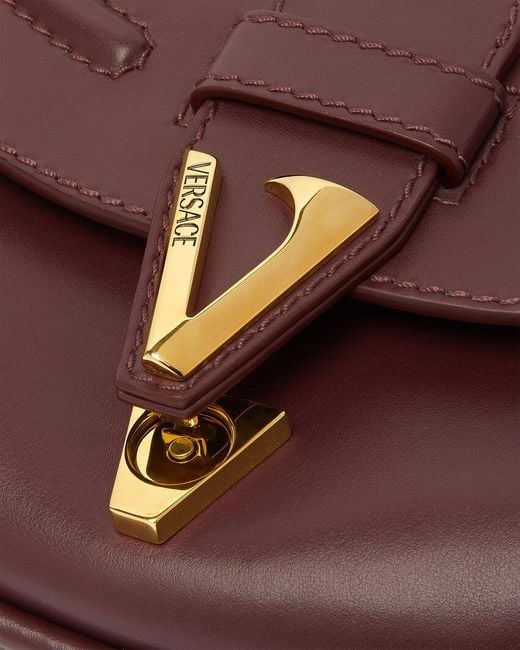 Versace Brown Virtus Medium Shoulder Bag