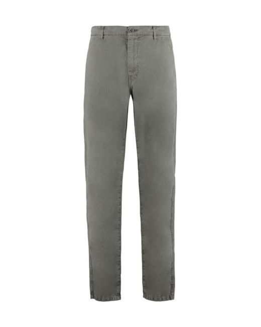 Aspesi Gray Belt Ring Casual Pants for men