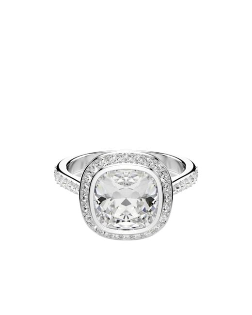 Swarovski White Una Angelic Halo Crystal-Embellished Rings