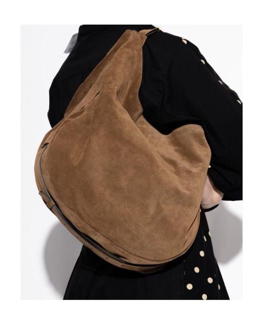 Moschino Brown Top Handle Handbag