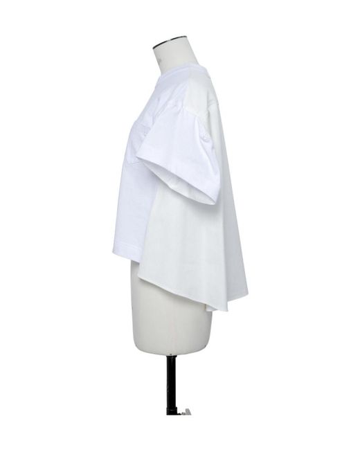 Sacai White Short Sleeve Crewneck T-Shirt