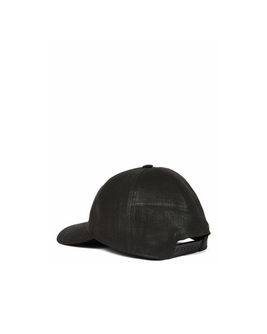 Rick Owens Black Embroidered Baseball Cap for men