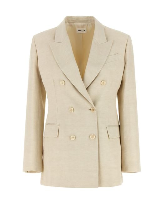 P.A.R.O.S.H. Natural Long-Sleeved Suit Jacket