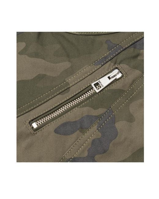 Just Cavalli Green Camouflage Shorts for men