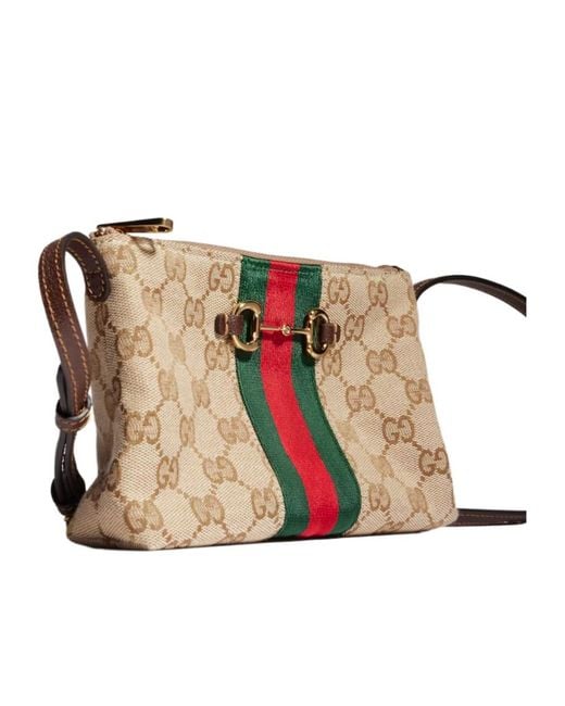 Gucci Multicolor Horsebit Web Small Shoulder Bag