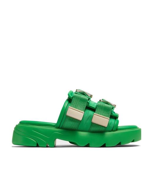 Bottega Veneta Green Flash Strappy Sandals