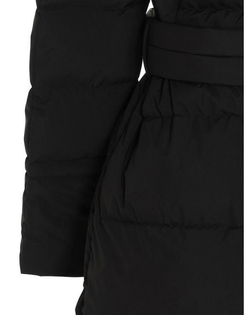 Moorer Black Hooded Down Jacket
