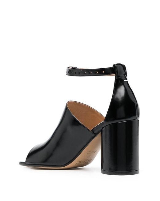 Maison Margiela Black Tabi Block Heel Sandals