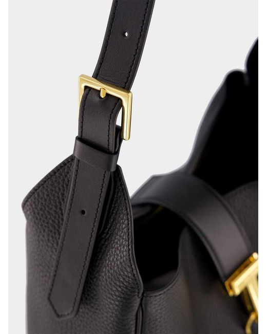 Tom Ford Black T Pin Shoulder Bag