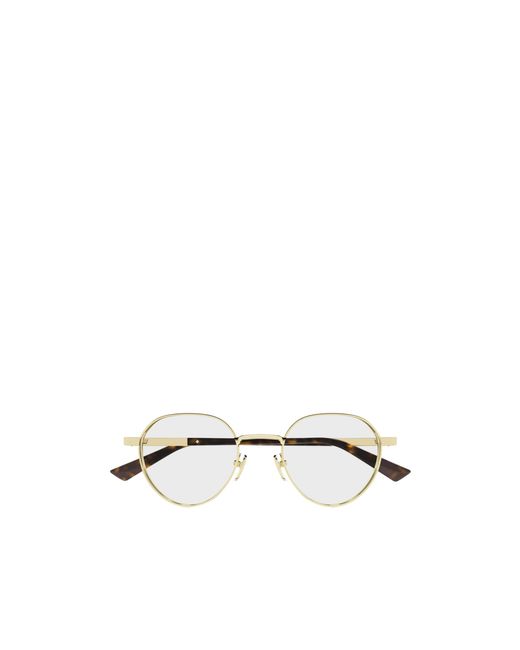 Gucci White Eyewear Oval Frame Glasses for men