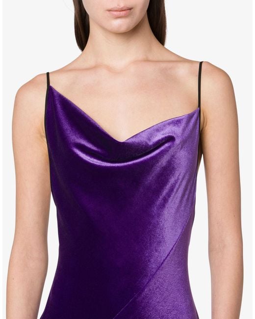 Philosophy Di Lorenzo Serafini Purple Draped Sleeveless Dress