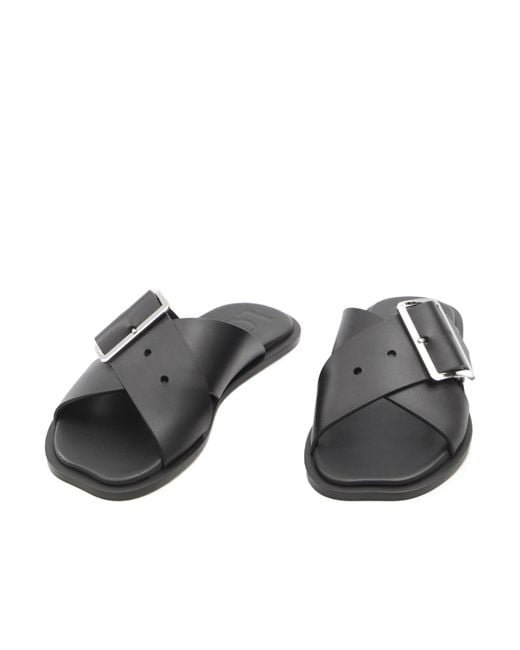 Loewe Brown Petal Belt Flat Sandal