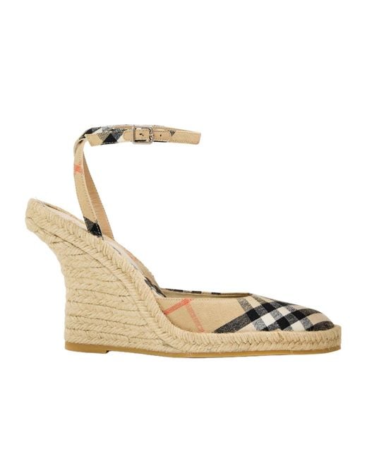 Burberry Metallic Color Block Espadrilles