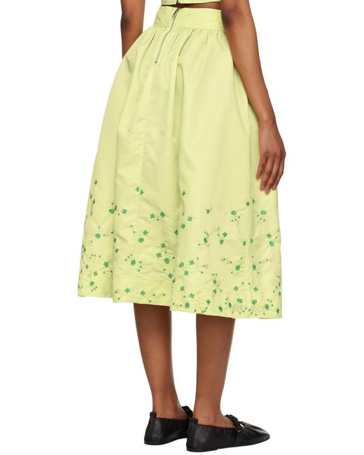 Ganni Green Outerwear Nylon Skirt
