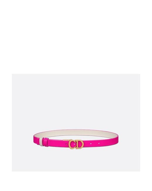 Dior Pink Reversible Saddle Belt