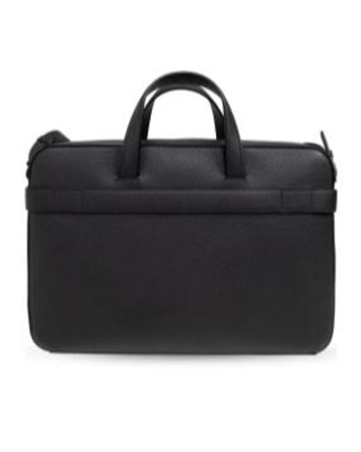 Ferragamo Black Ferragamo Gancini-Buckle Zipped Briefcase for men