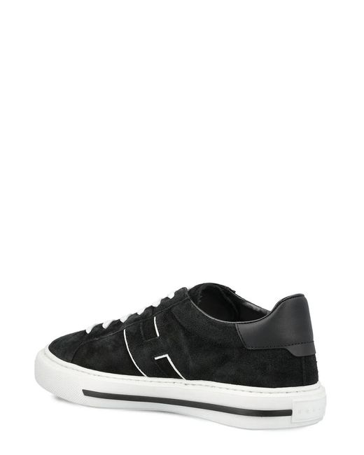 Hogan Black Suede And Leather Sneakers for men