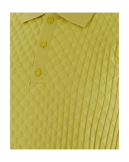 Bottega Veneta Yellow Buttoned Polo Shirt for men
