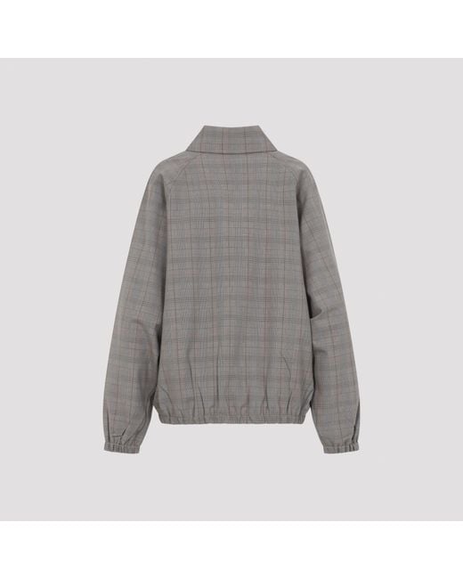 Miu Miu Gray Long-Sleeved Casual Jacket