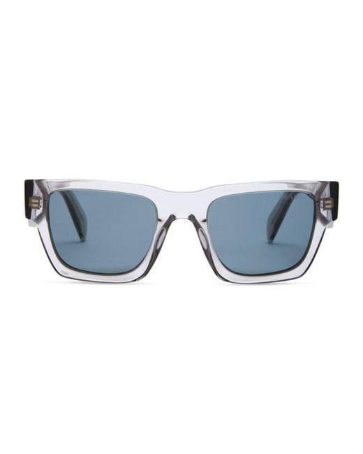 Prada White Square-Frame Sunglasses