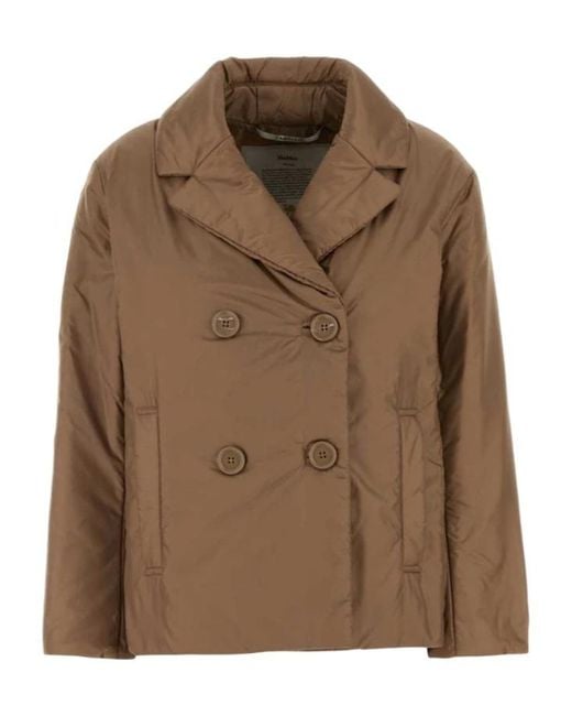 Max Mara Brown The Cube Camelia Double-Breasted Coat