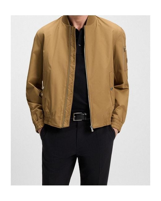 Boss Brown Boss Water-Repellent Finish Stretch Twill Jacket for men