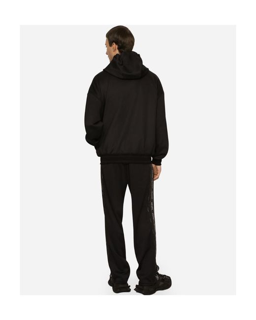 Dolce & Gabbana Black Branded Tag Reversible Jacket for men