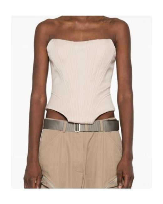 GIUSEPPE DI MORABITO White Corset Top