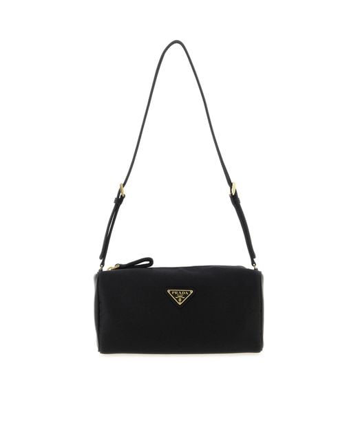 Prada Black Triangle Logo Shoulder Bag