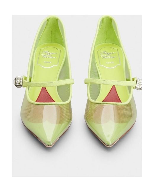Roger Vivier Green Virgule Babies Pumps