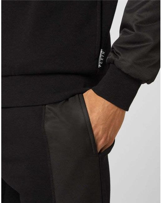 Philipp Plein Black Long-Sleeved Sportswear And Trouser Sets for men