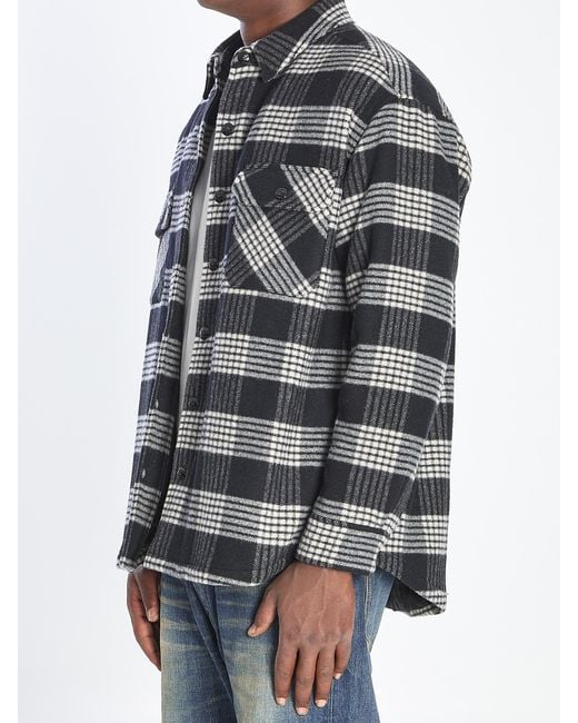 Céline Gray Quilted Overshirt for men