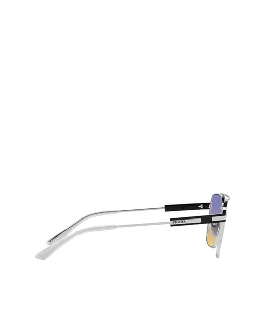 Prada Blue Eyewear Aviator Sunglasses for men
