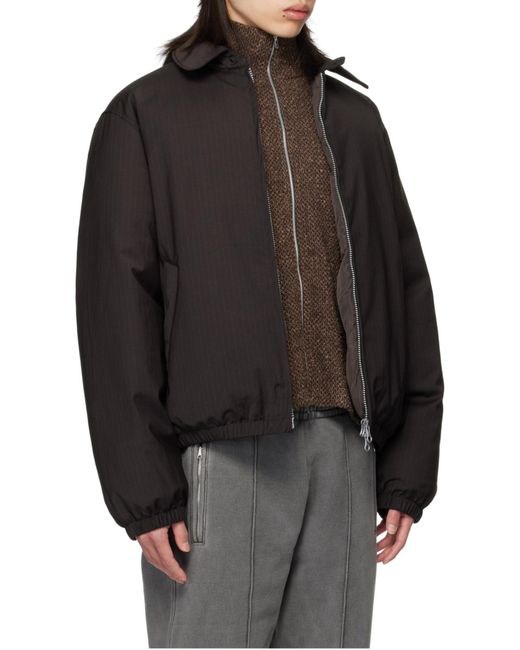 Our Legacy Black Churchill Stripe Membrane Wool for men
