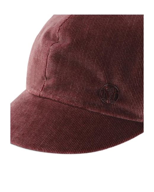 Maison Michel Red Emy Visor Cap